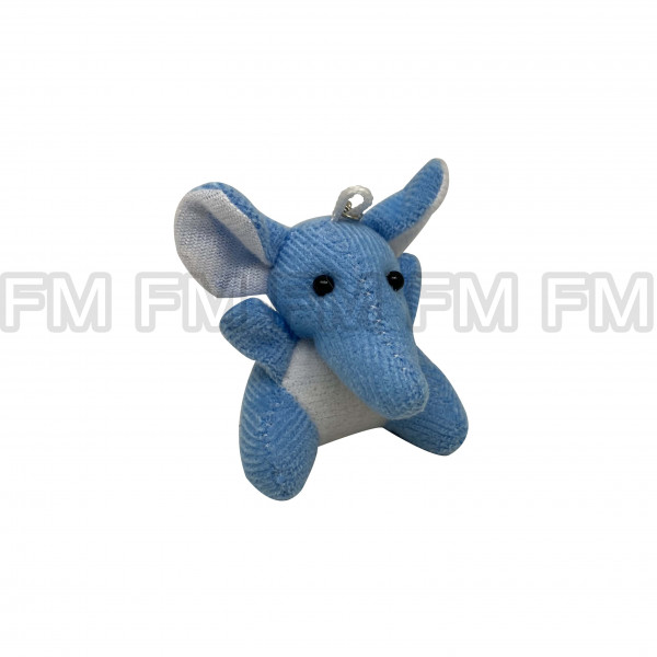 Chaveiro Pelúcia Bichinho Elefante Azul F9900254