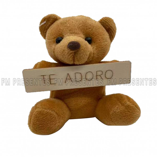 Chaveiro Pelúcia Urso (Placas Sortidos) (Pacote com 24 unidades) F9900920